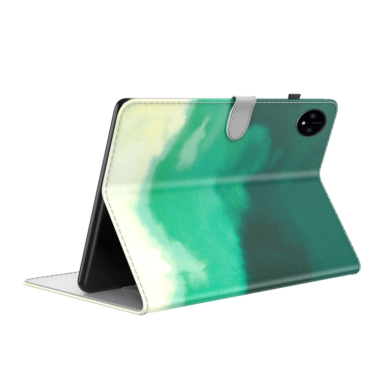For Huawei MatePad Pro 11 2022 Watercolor Pattern Flip Leather Tablet Case(Cyan Green) - Huawei by PMC TechLife | Online Shopping South Africa | PMC TechLife | Buy Now Pay Later Mobicred