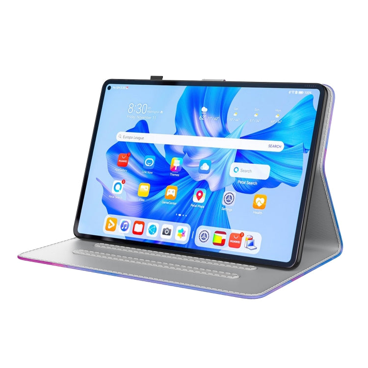 For Huawei MatePad Pro 11 2022 Watercolor Pattern Flip Leather Tablet Case(Purple Red) - Huawei by PMC TechLife | Online Shopping South Africa | PMC TechLife | Buy Now Pay Later Mobicred