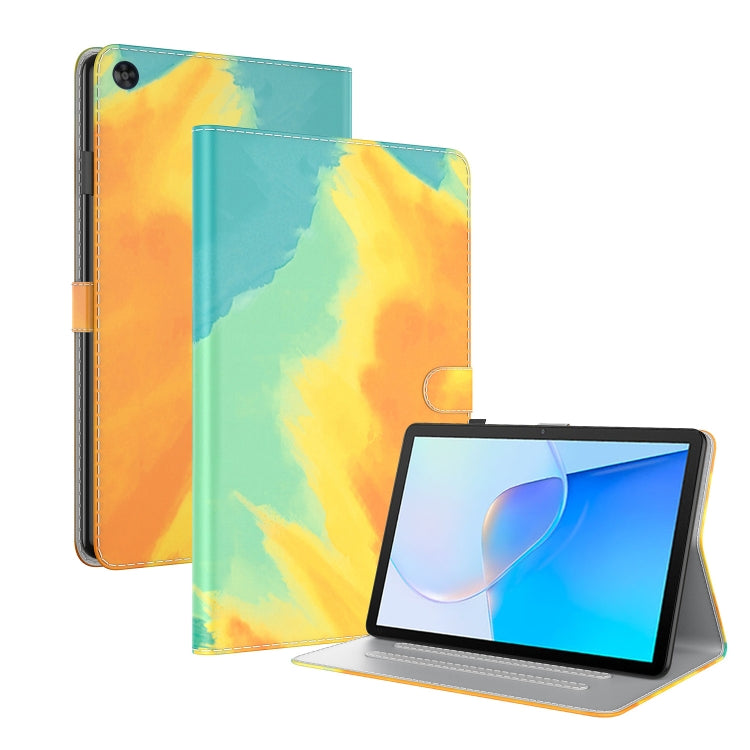 For Huawei MatePad SE Watercolor Pattern Flip Leather Tablet Case(Autumn Leaves) - Huawei by PMC TechLife | Online Shopping South Africa | PMC TechLife | Buy Now Pay Later Mobicred