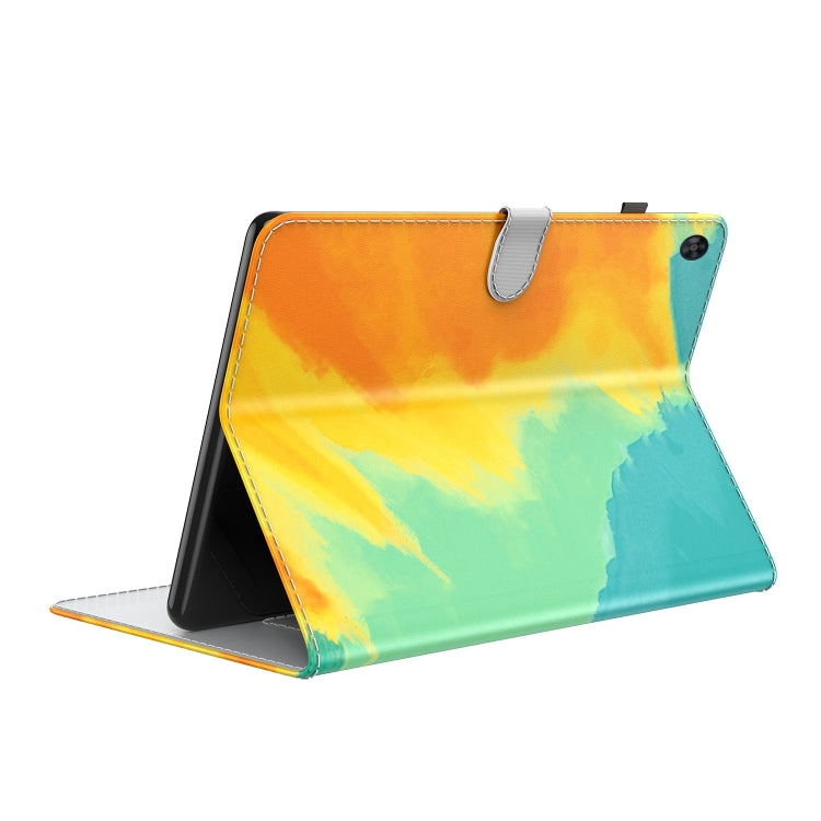 For Huawei MatePad SE Watercolor Pattern Flip Leather Tablet Case(Autumn Leaves) - Huawei by PMC TechLife | Online Shopping South Africa | PMC TechLife | Buy Now Pay Later Mobicred