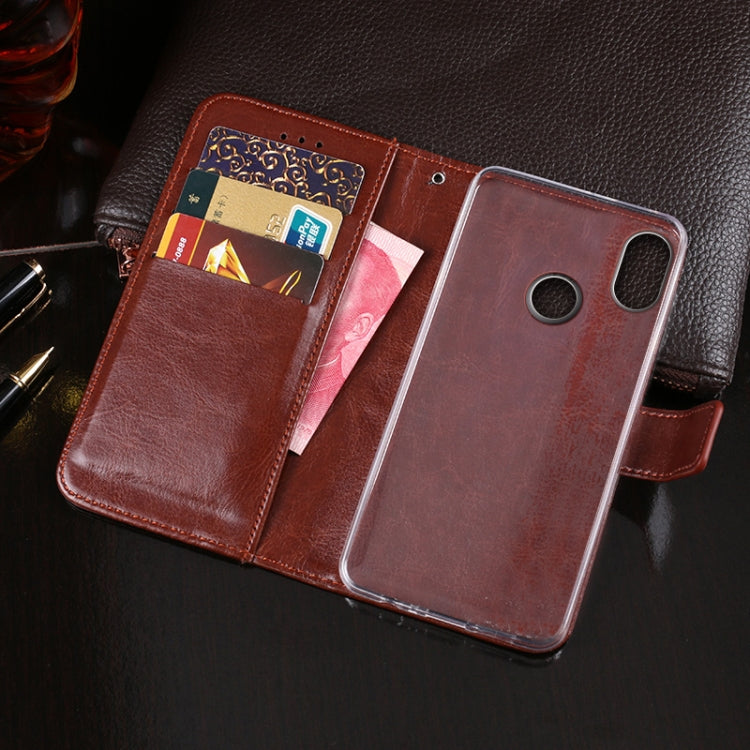 For Doogee X70 idewei  Crazy Horse Texture Horizontal Flip Leather Case with Holder & Card Slots & Wallet(Rose Red) - More Brand by idewei | Online Shopping South Africa | PMC TechLife | Buy Now Pay Later Mobicred