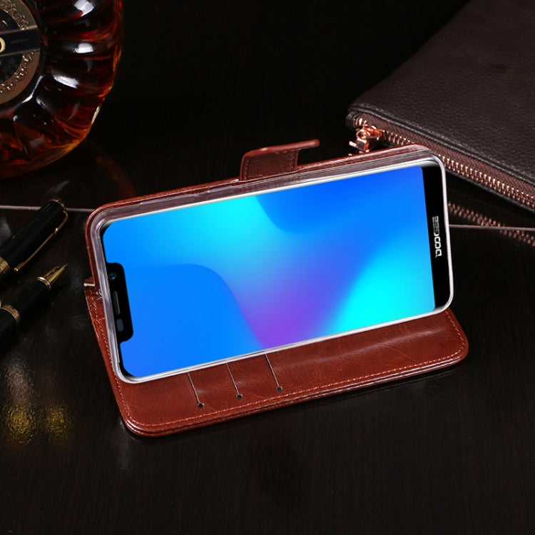 For Doogee X70 idewei  Crazy Horse Texture Horizontal Flip Leather Case with Holder & Card Slots & Wallet(Rose Red) - More Brand by idewei | Online Shopping South Africa | PMC TechLife | Buy Now Pay Later Mobicred
