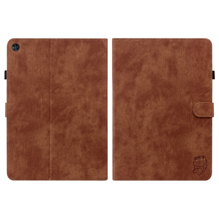 For Huawei MatePad SE Tiger Pattern Flip Leather Tablet Case(Brown) - Huawei by PMC TechLife | Online Shopping South Africa | PMC TechLife | Buy Now Pay Later Mobicred