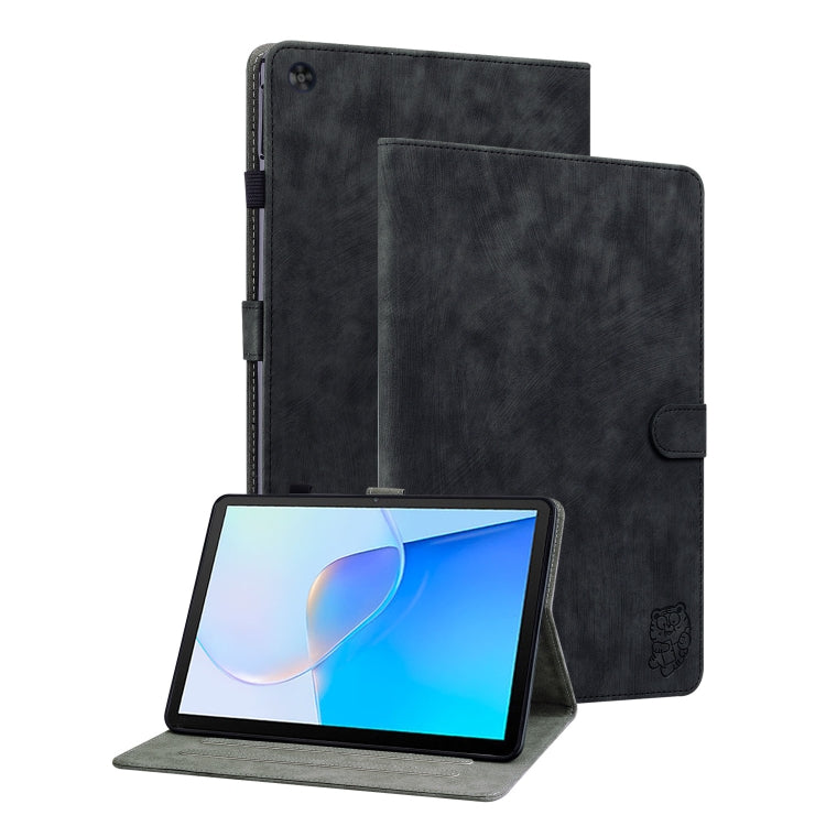 For Huawei MatePad SE Tiger Pattern Flip Leather Tablet Case(Black) - Huawei by PMC TechLife | Online Shopping South Africa | PMC TechLife | Buy Now Pay Later Mobicred