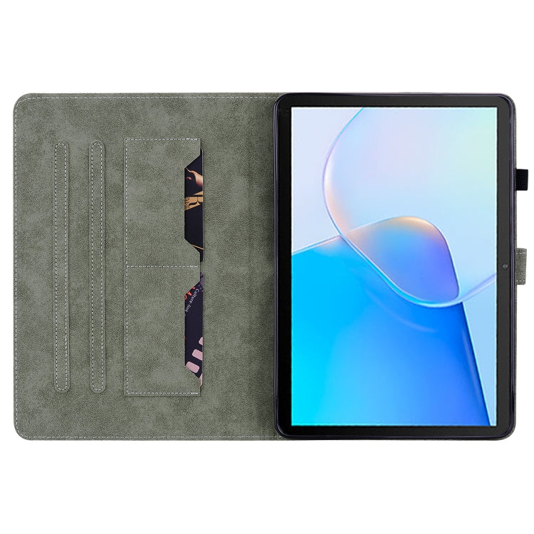 For Huawei MatePad SE Tiger Pattern Flip Leather Tablet Case(Black) - Huawei by PMC TechLife | Online Shopping South Africa | PMC TechLife | Buy Now Pay Later Mobicred