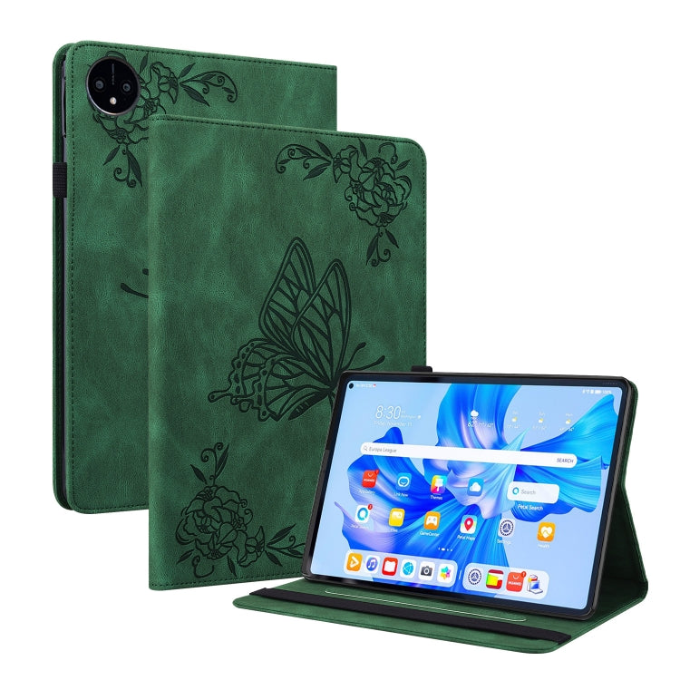 For Huawei MatePad Pro 11 2022 Butterfly Flower Embossed Leather Tablet Case(Green) - Huawei by PMC TechLife | Online Shopping South Africa | PMC TechLife | Buy Now Pay Later Mobicred