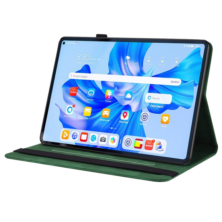 For Huawei MatePad Pro 11 2022 Butterfly Flower Embossed Leather Tablet Case(Green) - Huawei by PMC TechLife | Online Shopping South Africa | PMC TechLife | Buy Now Pay Later Mobicred