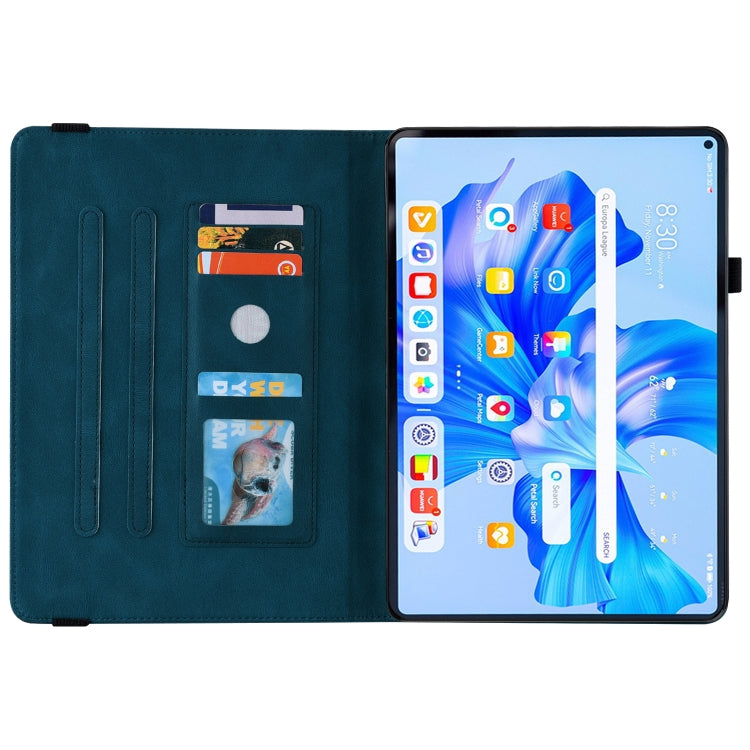 For Huawei MatePad Pro 11 2022 Butterfly Flower Embossed Leather Tablet Case(Blue) - Huawei by PMC TechLife | Online Shopping South Africa | PMC TechLife | Buy Now Pay Later Mobicred