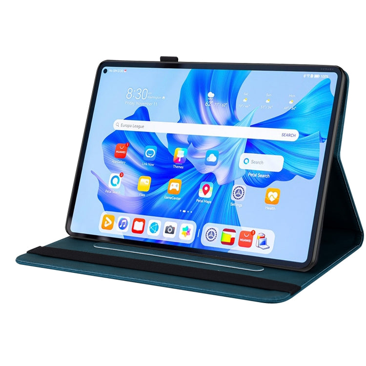 For Huawei MatePad Pro 11 2022 Butterfly Flower Embossed Leather Tablet Case(Blue) - Huawei by PMC TechLife | Online Shopping South Africa | PMC TechLife | Buy Now Pay Later Mobicred