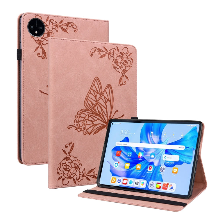 For Huawei MatePad Pro 11 2022 Butterfly Flower Embossed Leather Tablet Case(Rose Gold) - Huawei by PMC TechLife | Online Shopping South Africa | PMC TechLife | Buy Now Pay Later Mobicred