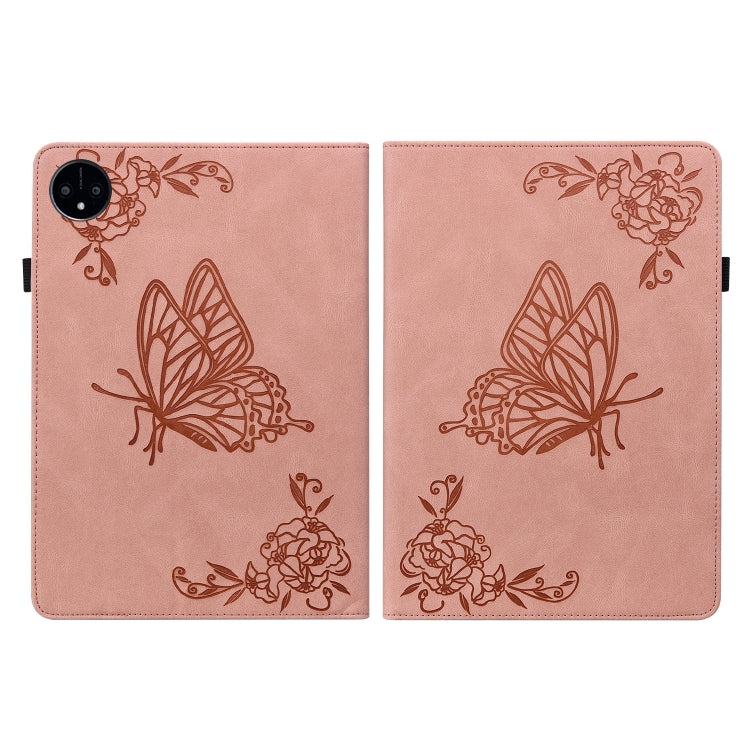 For Huawei MatePad Pro 11 2022 Butterfly Flower Embossed Leather Tablet Case(Rose Gold) - Huawei by PMC TechLife | Online Shopping South Africa | PMC TechLife | Buy Now Pay Later Mobicred