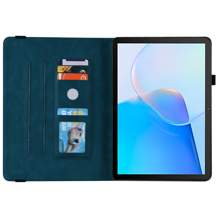 For Huawei MatePad SE Butterfly Flower Embossed Leather Tablet Case(Blue) - Huawei by PMC TechLife | Online Shopping South Africa | PMC TechLife | Buy Now Pay Later Mobicred