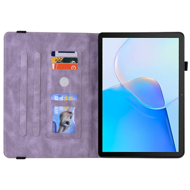 For Huawei MatePad SE Butterfly Flower Embossed Leather Tablet Case(Purple) - Huawei by PMC TechLife | Online Shopping South Africa | PMC TechLife | Buy Now Pay Later Mobicred