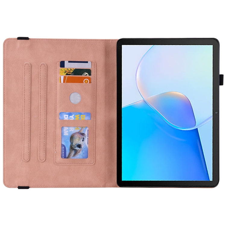 For Huawei MatePad SE Butterfly Flower Embossed Leather Tablet Case(Rose Gold) - Huawei by PMC TechLife | Online Shopping South Africa | PMC TechLife | Buy Now Pay Later Mobicred