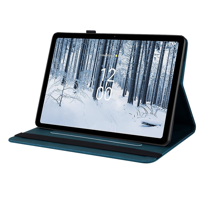 For Nokia T21 Butterfly Flower Embossed Leather Tablet Case(Blue) - free shipping - PMC TechLife - Order now!