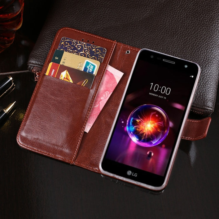 For LG X power3 idewei Crazy Horse Texture Horizontal Flip Leather Case with Holder & Card Slots & Wallet(Red) - LG Cases by idewei | Online Shopping South Africa | PMC Jewellery | Buy Now Pay Later Mobicred