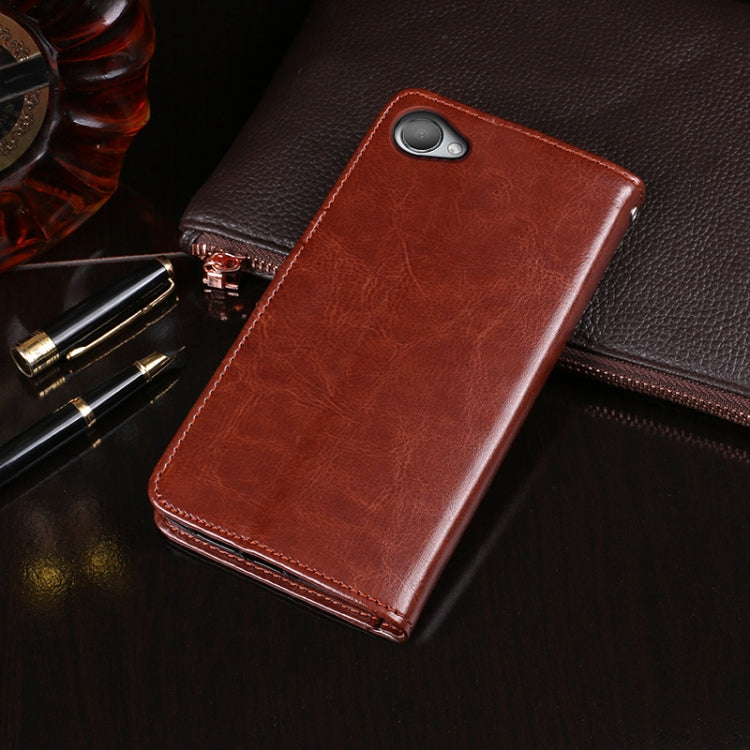 For HTC Desire 12 idewei Crazy Horse Texture Horizontal Flip Leather Case with Holder & Card Slots & Wallet(Dark Blue) - free shipping - PMC Jewellery - Order now!