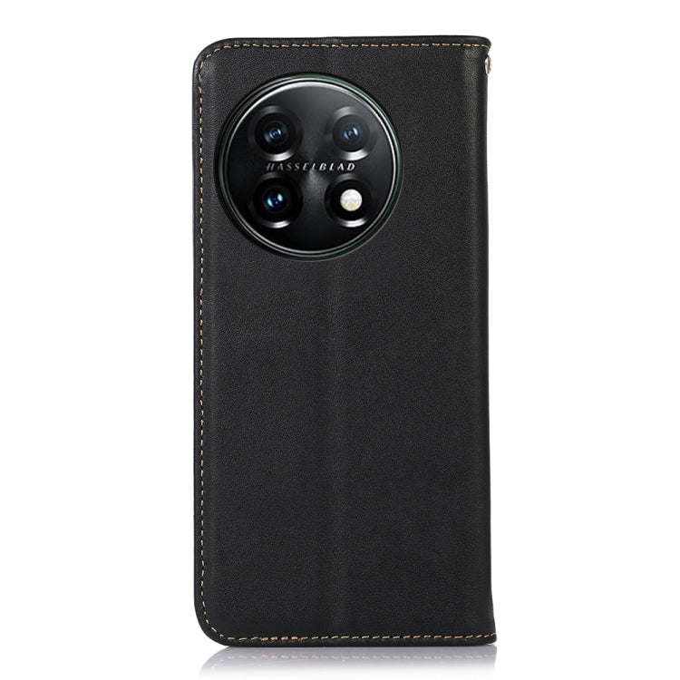 For OnePlus 11 5G KHAZNEH Nappa Top Layer Cowhide Leather Phone Case(Black) - OnePlus Cases by PMC TechLife | Online Shopping South Africa | PMC TechLife | Buy Now Pay Later Mobicred