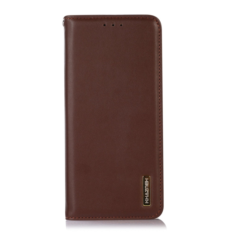 For OnePlus 11 5G KHAZNEH Nappa Top Layer Cowhide Leather Phone Case(Brown) - OnePlus Cases by PMC TechLife | Online Shopping South Africa | PMC TechLife | Buy Now Pay Later Mobicred