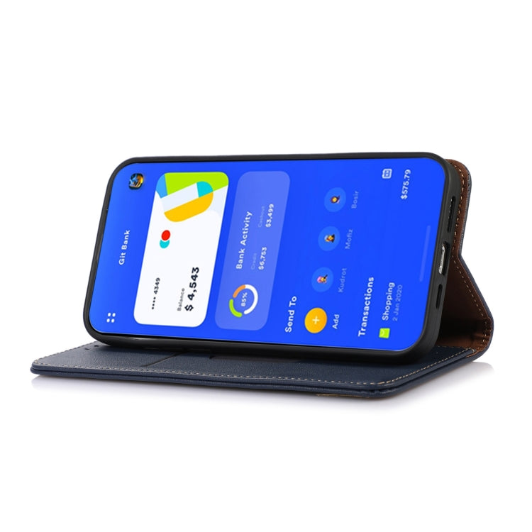 For Motorola Moto G53 5G KHAZNEH Nappa Top Layer Cowhide Leather Phone Case(Blue) - free shipping - PMC TechLife - Order now!