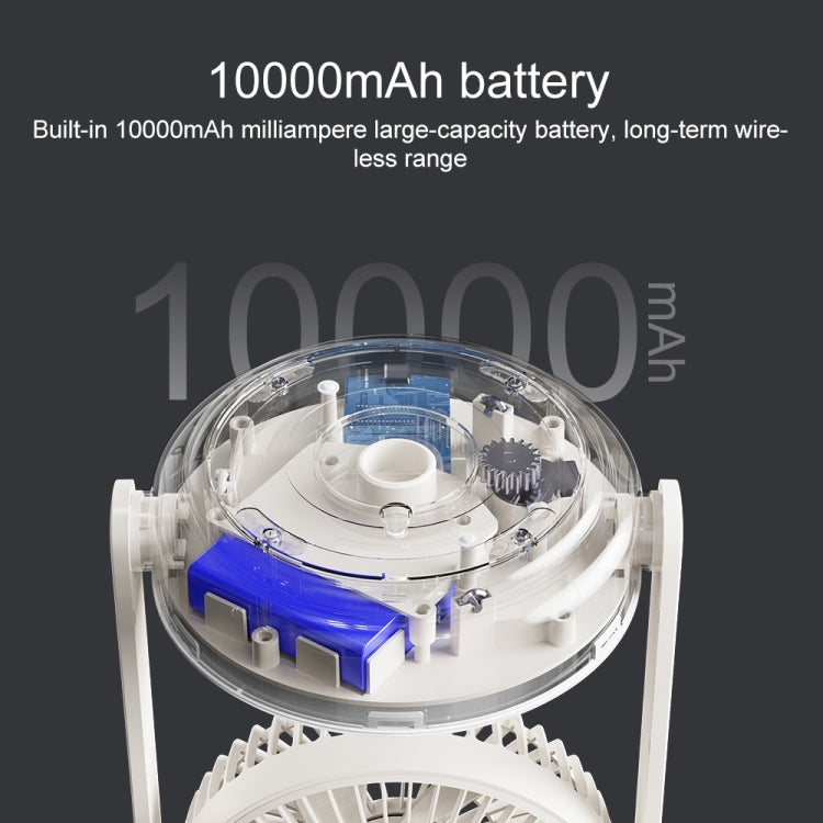 WT-F62 Outdoor Portable USB Charging Air Cooling Fan with LED Night Lamp(Army Green) - Electric Fans by PMC TechLife | Online Shopping South Africa | PMC TechLife | Buy Now Pay Later Mobicred