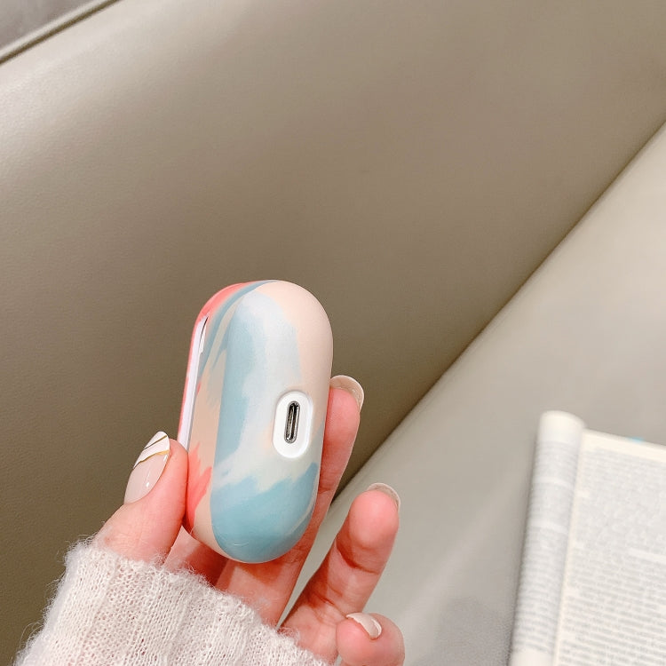 For AirPods Pro Ink Painting Water Sticker PC Earphone Case(Ink Yellow) - For AirPods Pro by PMC Jewellery | Online Shopping South Africa | PMC Jewellery | Buy Now Pay Later Mobicred