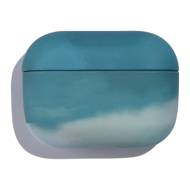 For AirPods 1 / 2 Ink Painting Water Sticker PC Earphone Case(Navy Blue) - For AirPods 1/2 by PMC Jewellery | Online Shopping South Africa | PMC Jewellery | Buy Now Pay Later Mobicred