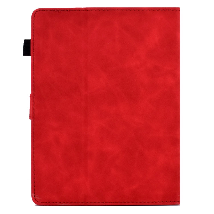 For 8 inch Tablets Peony Butterfly Embossed Leather Tablet Case(Red) - 8 inch by PMC TechLife | Online Shopping South Africa | PMC TechLife | Buy Now Pay Later Mobicred