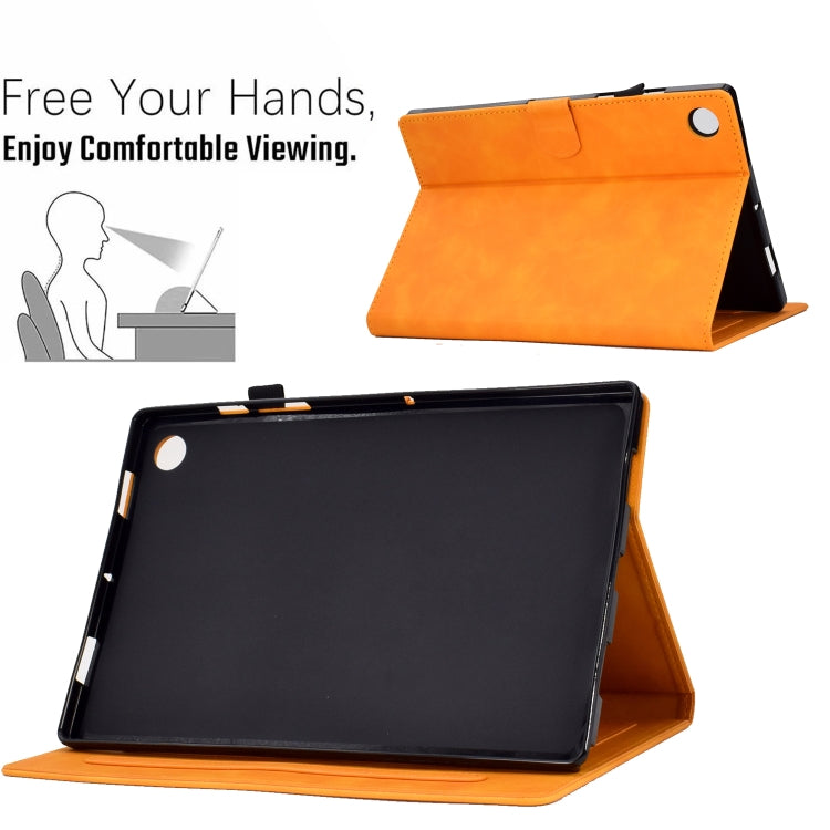 Peony Butterfly Embossed Leather Tablet Case For Huawei MatePad T 10 / T 10s / Honor Tablet Enjoy 2 / Pad X6 / Pad 6(Khaki) - Honor by PMC TechLife | Online Shopping South Africa | PMC TechLife | Buy Now Pay Later Mobicred