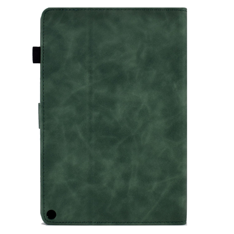 For Amazon Kindle Fire HD8 2022 Peony Butterfly Embossed Leather Smart Tablet Case(Green) - Amazon by PMC TechLife | Online Shopping South Africa | PMC TechLife | Buy Now Pay Later Mobicred