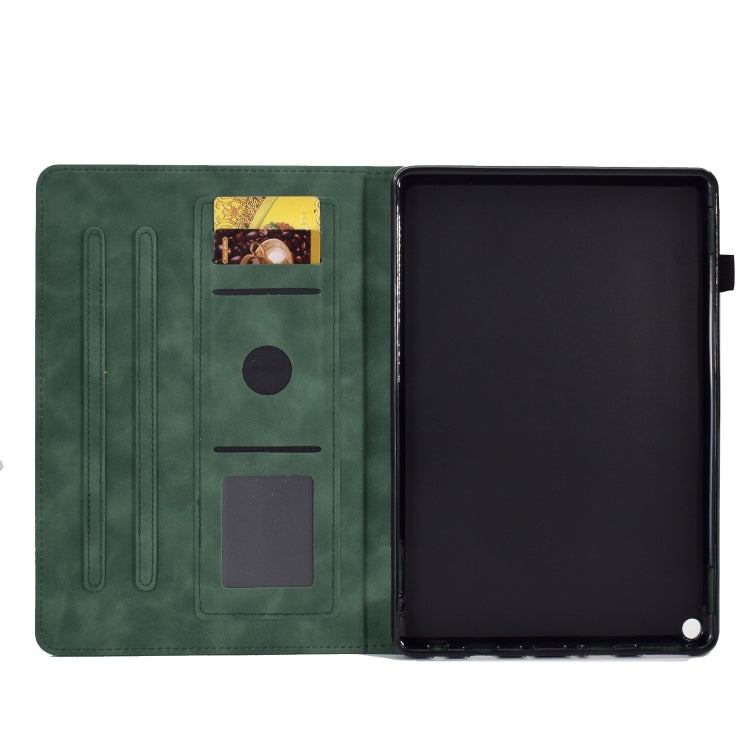 For Amazon Kindle Fire HD8 2022 Peony Butterfly Embossed Leather Smart Tablet Case(Green) - Amazon by PMC TechLife | Online Shopping South Africa | PMC TechLife | Buy Now Pay Later Mobicred