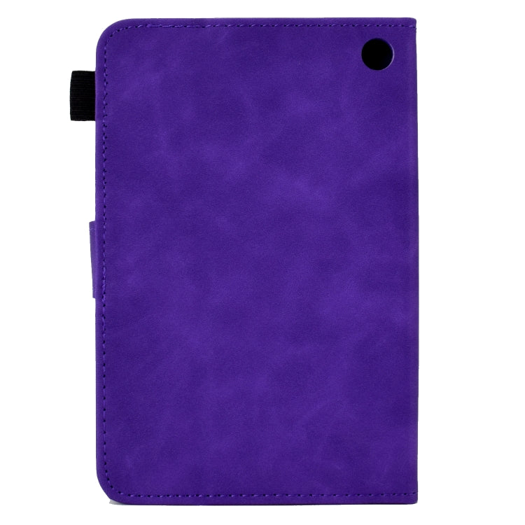 For Amazon Kindle Fire 7 2022 Peony Butterfly Embossed Leather Smart Tablet Case(Purple) - Amazon by PMC TechLife | Online Shopping South Africa | PMC TechLife | Buy Now Pay Later Mobicred