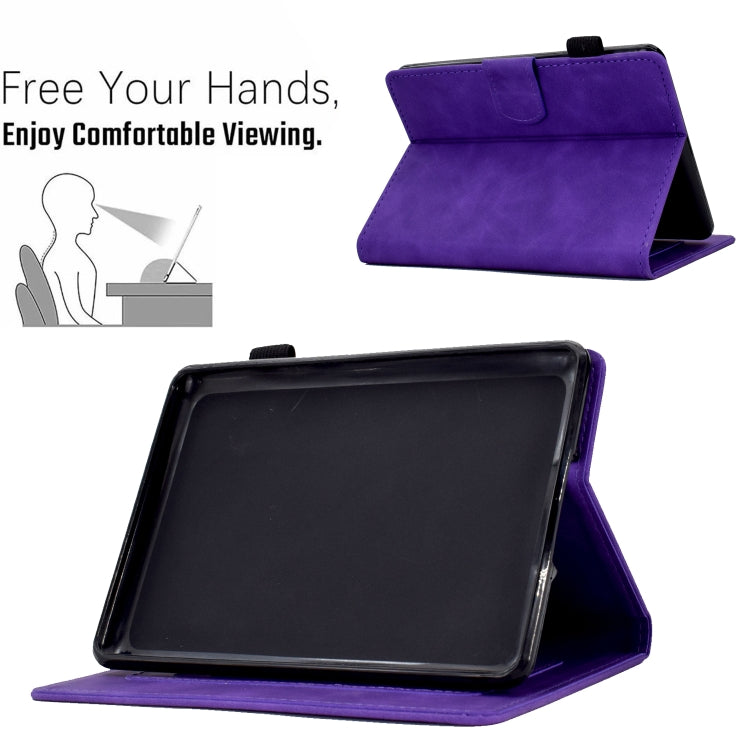 For Amazon Kindle Paperwhite 5 Peony Butterfly Embossed Leather Smart Tablet Case(Purple) - Amazon by PMC TechLife | Online Shopping South Africa | PMC TechLife | Buy Now Pay Later Mobicred