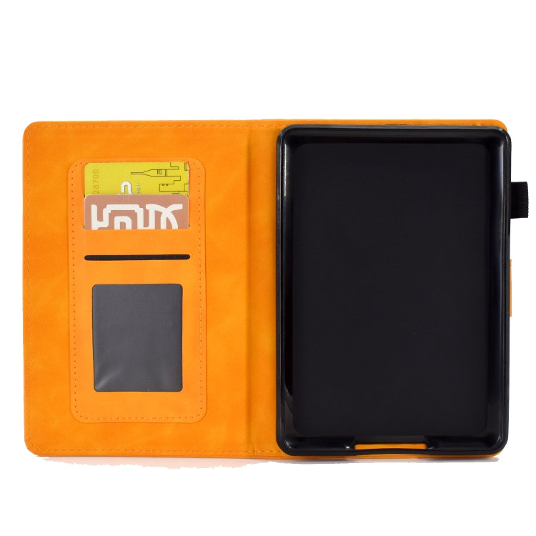 For Amazon Kindle Paperwhite 5 Peony Butterfly Embossed Leather Smart Tablet Case(Khaki) - Amazon by PMC TechLife | Online Shopping South Africa | PMC TechLife | Buy Now Pay Later Mobicred