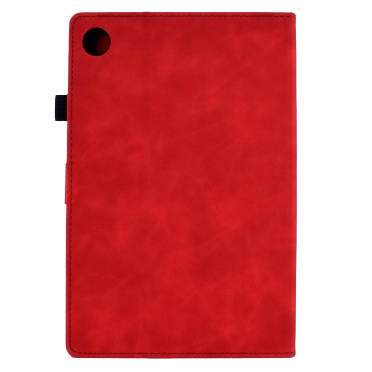 For Lenovo Tab M10 Plus Peony Butterfly Embossed Leather Smart Tablet Case(Red) - Lenovo by PMC TechLife | Online Shopping South Africa | PMC TechLife | Buy Now Pay Later Mobicred