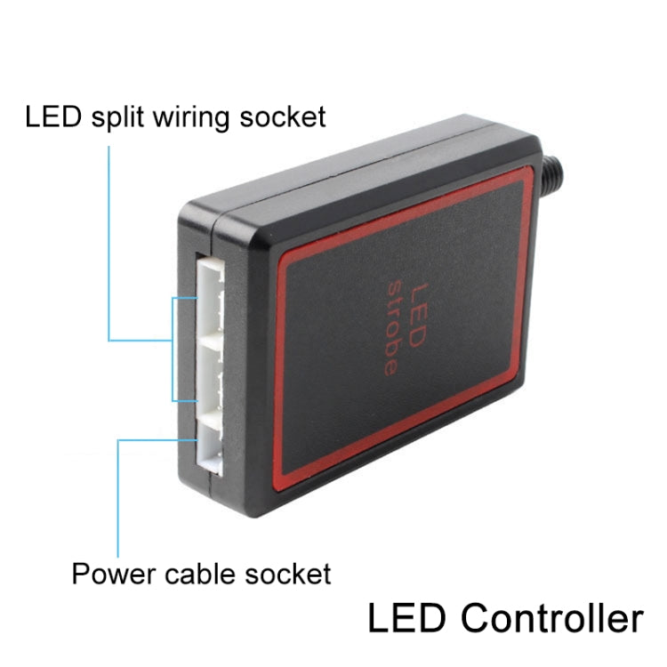 4 in 1 Car 12LEDs Grille Flash Lights Warning Lights with Wireless Remote Control, Color:Red White - Warning Lights by PMC TechLife | Online Shopping South Africa | PMC TechLife | Buy Now Pay Later Mobicred