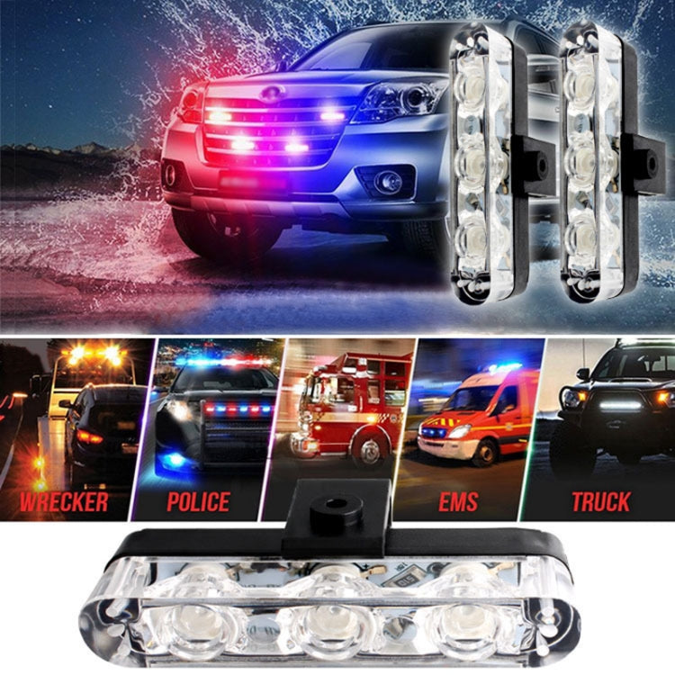 4 in 1 Car 12LEDs Grille Flash Lights Warning Lights with Wireless Remote Control, Color:Red White - Warning Lights by PMC TechLife | Online Shopping South Africa | PMC TechLife | Buy Now Pay Later Mobicred