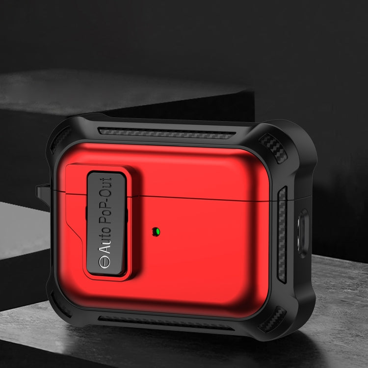 For AirPods Pro 2 Signal Flag Wireless Earphones Case with Security Lock(Red) - For AirPods Pro 2 by PMC Jewellery | Online Shopping South Africa | PMC Jewellery | Buy Now Pay Later Mobicred