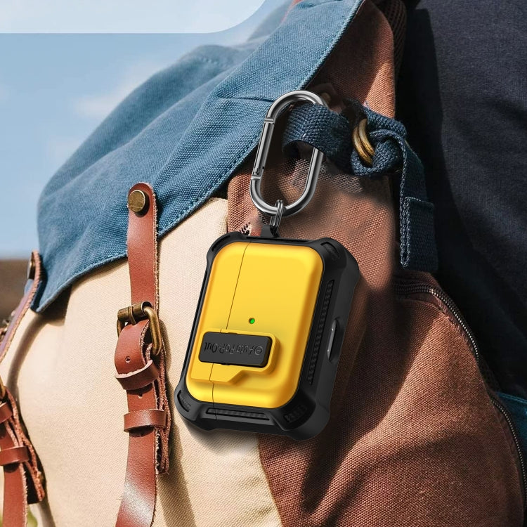 For AirPods Pro Signal Flag Wireless Earphones Case with Security Lock(Yellow) - For AirPods Pro by PMC Jewellery | Online Shopping South Africa | PMC Jewellery | Buy Now Pay Later Mobicred