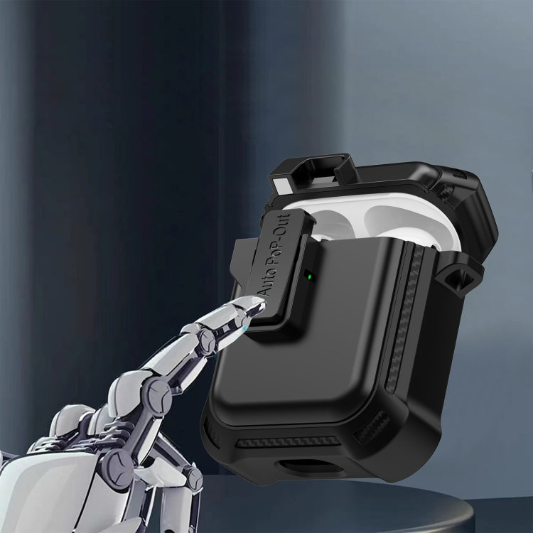 For AirPods 1 / 2 Signal Flag Wireless Earphones Case with Security Lock(Purple) - free shipping - PMC Jewellery - Order now!