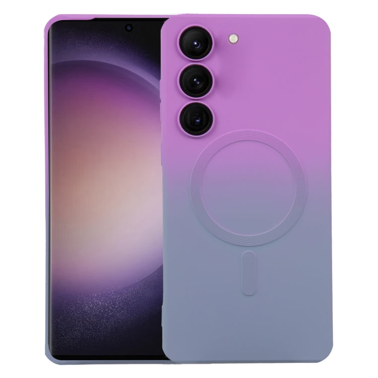 For Samsung Galaxy S23 5G Liquid TPU Silicone Gradient MagSafe Phone Case(Purple Grey) - Galaxy S23 5G Cases by PMC TechLife | Online Shopping South Africa | PMC TechLife