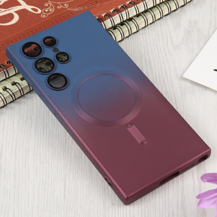 For Samsung Galaxy S23 5G Liquid TPU Silicone Gradient MagSafe Phone Case(Blue Purple) - Galaxy S23 5G Cases by PMC TechLife | Online Shopping South Africa | PMC TechLife