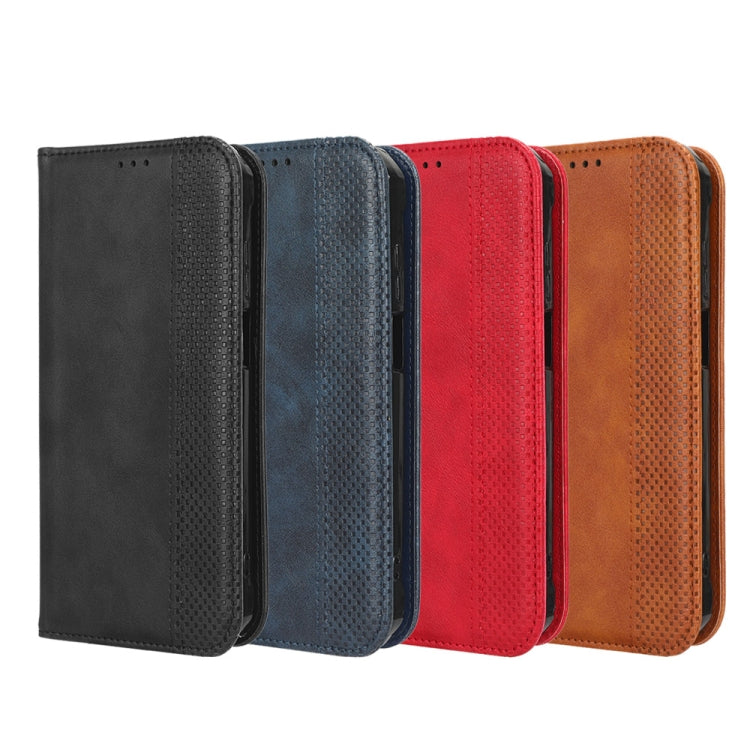 For Blackview BV7200 Magnetic Buckle Retro Texture Leather Phone Case(Brown) - More Brand by PMC TechLife | Online Shopping South Africa | PMC TechLife | Buy Now Pay Later Mobicred