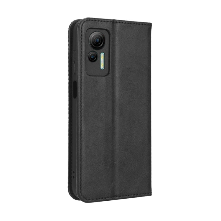 For Ulefone Note 14 Magnetic Buckle Retro Texture Leather Phone Case(Black) - Ulefone Cases by PMC Jewellery | Online Shopping South Africa | PMC Jewellery | Buy Now Pay Later Mobicred