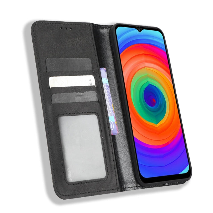 For Ulefone Note 14 Magnetic Buckle Retro Texture Leather Phone Case(Black) - Ulefone Cases by PMC Jewellery | Online Shopping South Africa | PMC Jewellery | Buy Now Pay Later Mobicred