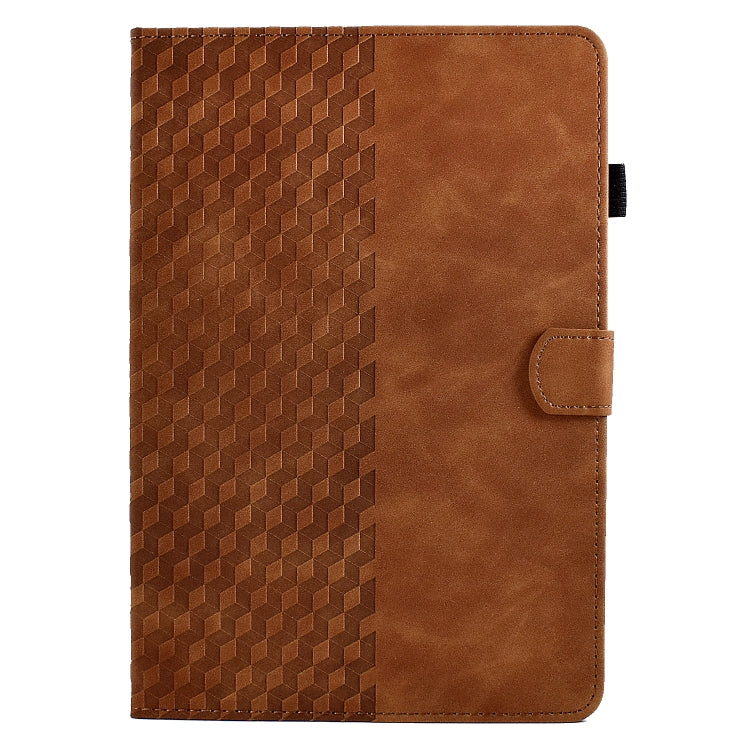 For Amazon Kindle Fire 7 2022 Rhombus Embossed Leather Tablet Case(Brown) - Amazon by PMC TechLife | Online Shopping South Africa | PMC TechLife | Buy Now Pay Later Mobicred