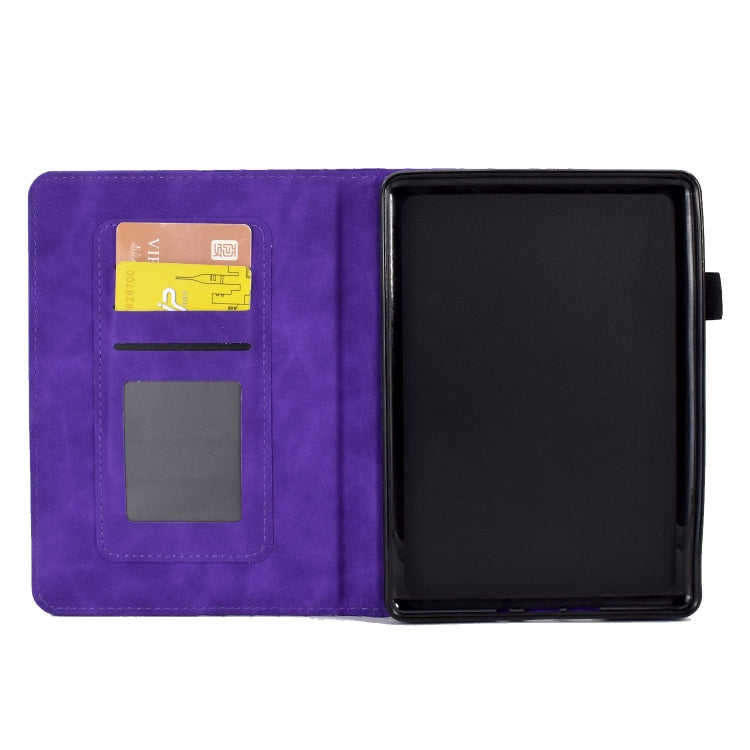 For Amazon Kindle PaperWhite 4 / 3 / 2 / 1 Rhombus Embossed Leather Tablet Case(Purple) - free shipping - PMC TechLife - Order now!