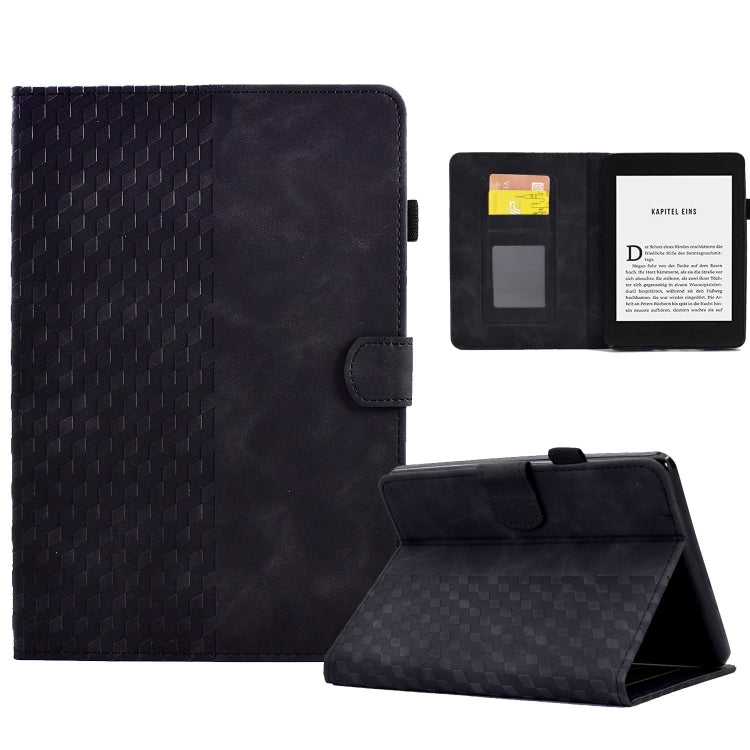 For Amazon Kindle PaperWhite 4 / 3 / 2 / 1 Rhombus Embossed Leather Tablet Case(Black) - Amazon by PMC TechLife | Online Shopping South Africa | PMC TechLife | Buy Now Pay Later Mobicred