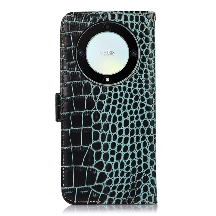 For Honor X9a/X40 5G Crocodile Top Layer Cowhide Leather Phone Case(Green) - free shipping - PMC TechLife - Order now!