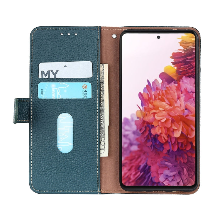For Sony Xperia 1 IV KHAZNEH Litchi Genuine Leather Phone Case(Green) - Sony Cases by PMC TechLife | Online Shopping South Africa | PMC TechLife | Buy Now Pay Later Mobicred